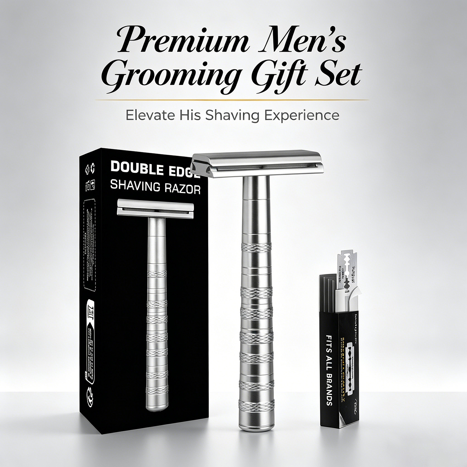 Safety Razor Handle - Pisau Cukur Double Edge dengan 5