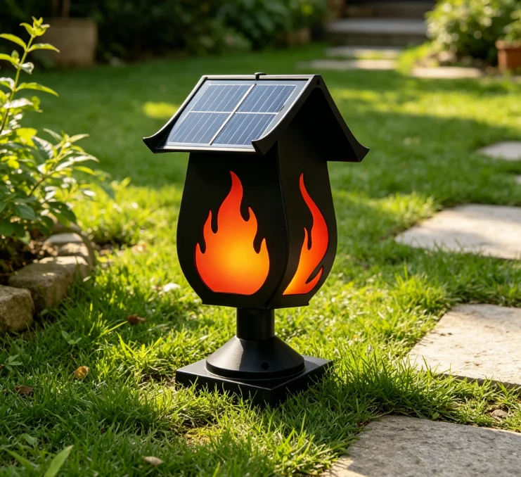 Solar Garden Light - Lampu Hias Tiang Taman Tenaga Surya