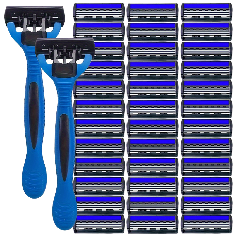 Safety Razor Handle - Set Pisau Cukur Manual Pria, Dilengkapi
