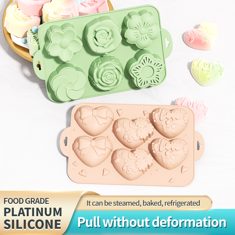 Eco Soap - Cetakan Sabun Silikon, Cetakan Bunga Hati