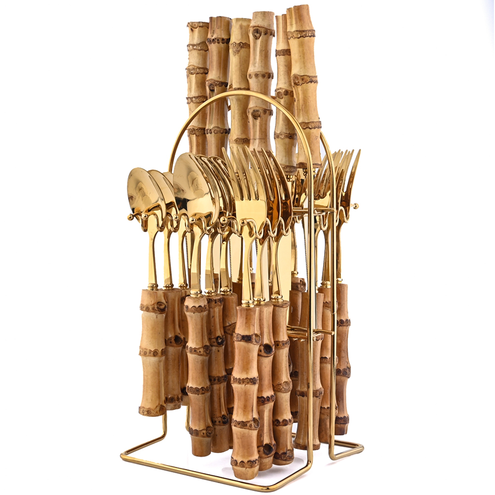 Bamboo Cutlery - 6 // 24 buah Set alat