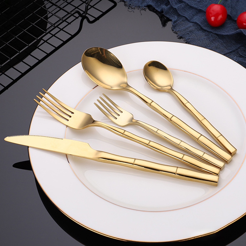 Alat makan bambu Stainless Ste - Bamboo Cutlery ulasan dan harga