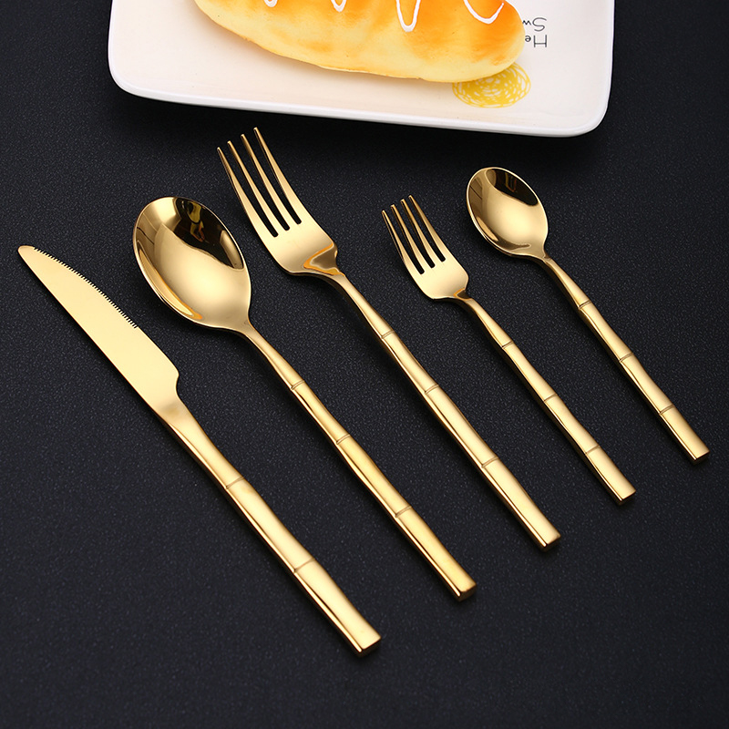 Alat makan bambu Stainless Ste - Bamboo Cutlery ulasan dan harga