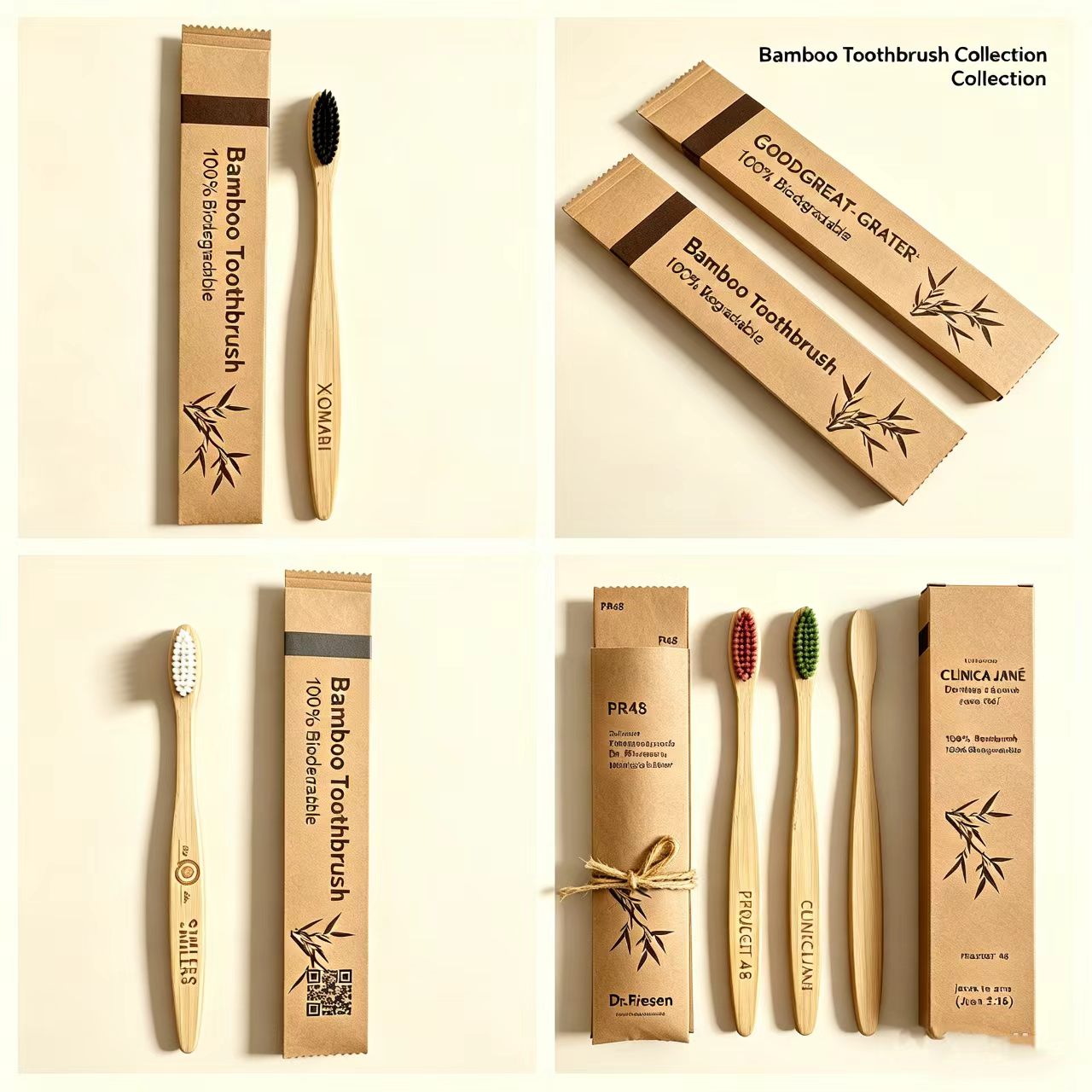 Sikat Gigi Bambu 100Pcs Ramah  - Bamboo Toothbrush ulasan dan harga
