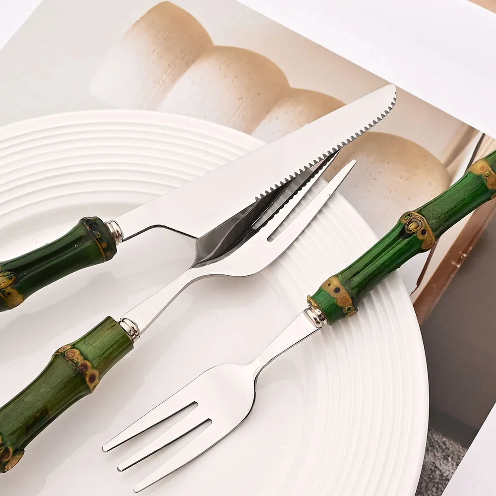 4 Buah Set Peralatan Makan Gag - Bamboo Cutlery ulasan dan harga