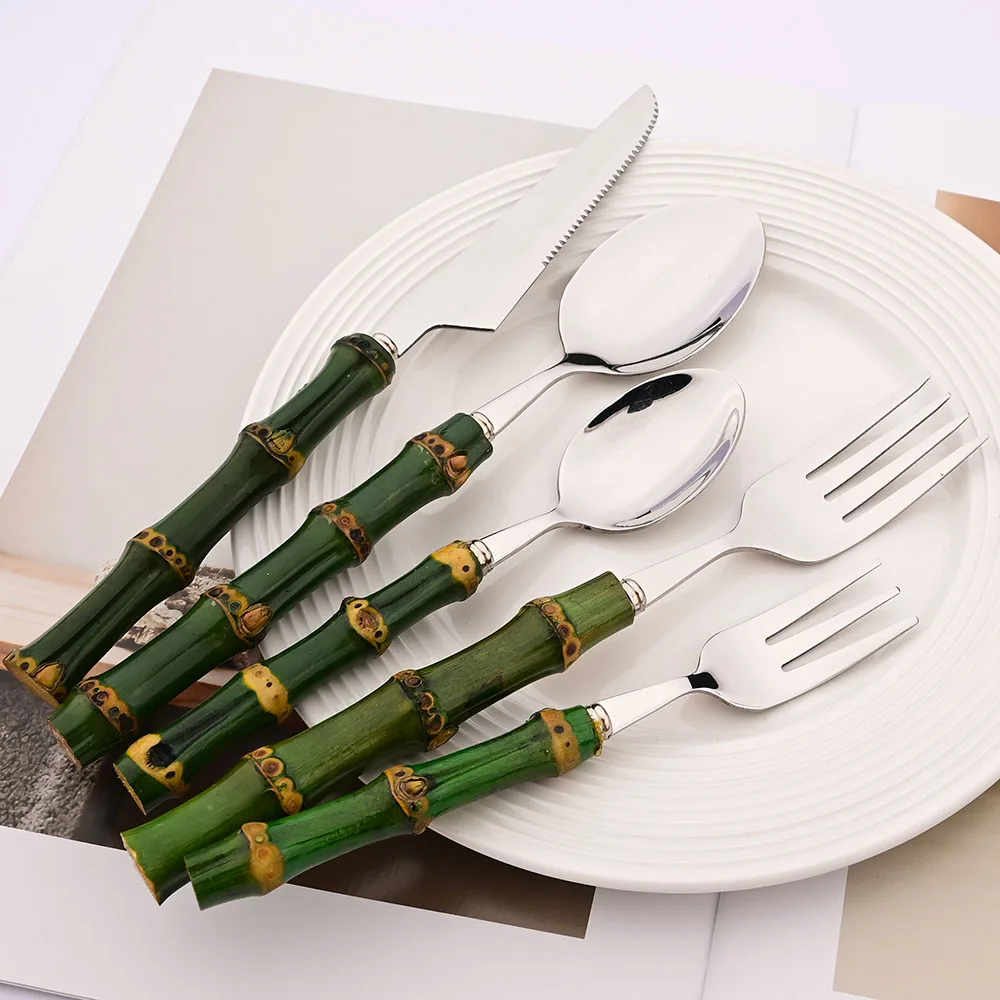 4 Buah Set Peralatan Makan Gag - Bamboo Cutlery ulasan dan harga
