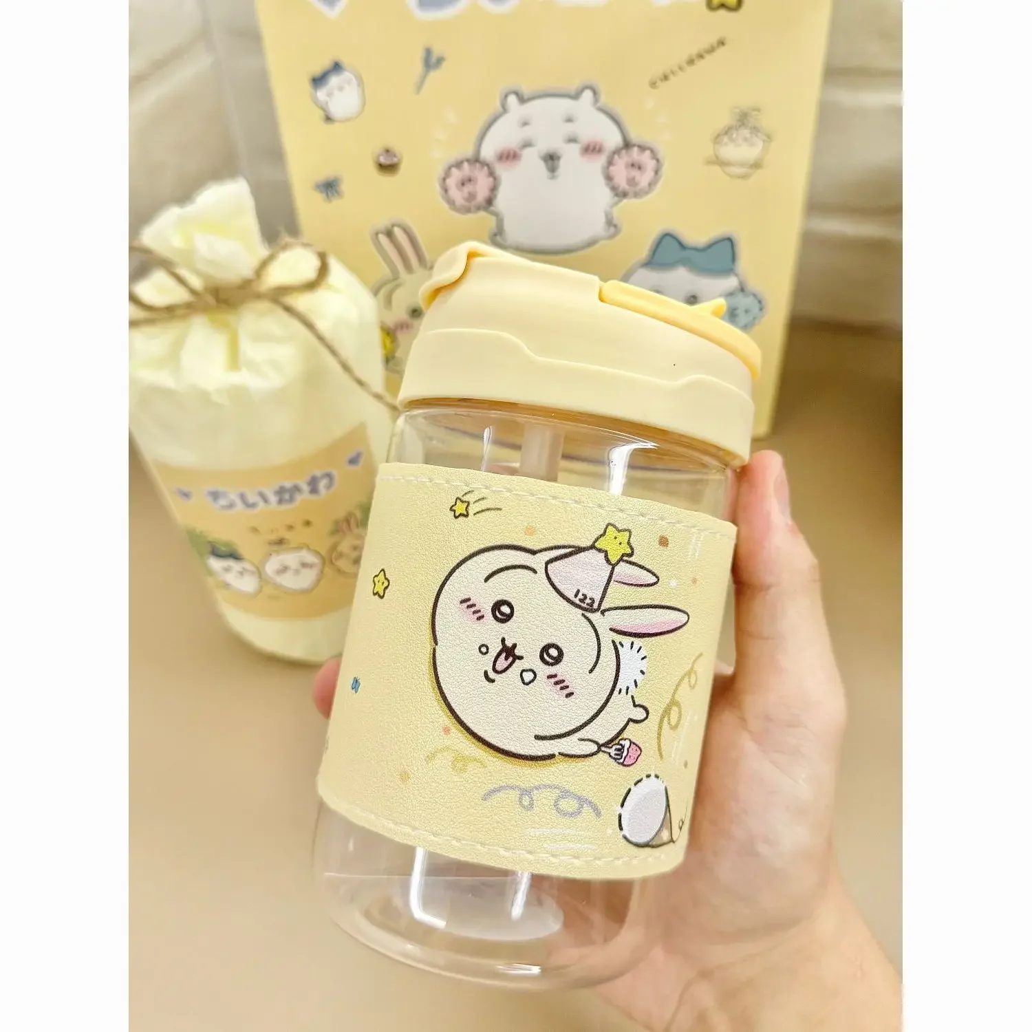 Gelas Sedotan Ganda Chiikawa H - Reusable Straw ulasan dan harga