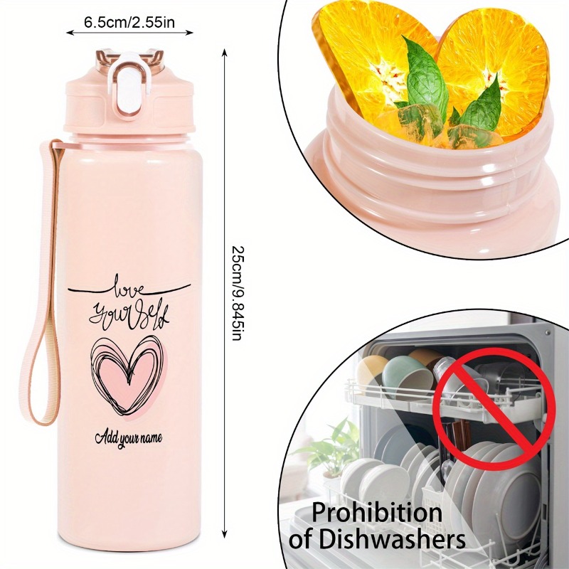 Gelas air dengan desain hati b - Reusable Straw ulasan dan harga