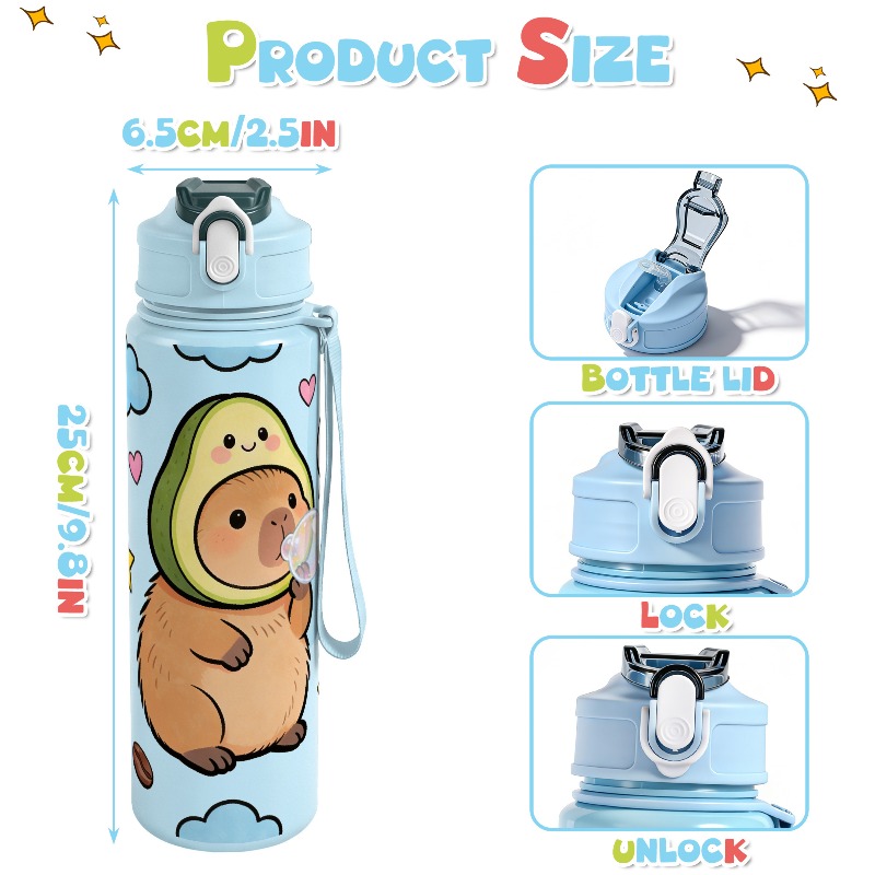Botol Air Olahraga 750ml, Dapa - Reusable Straw ulasan dan harga