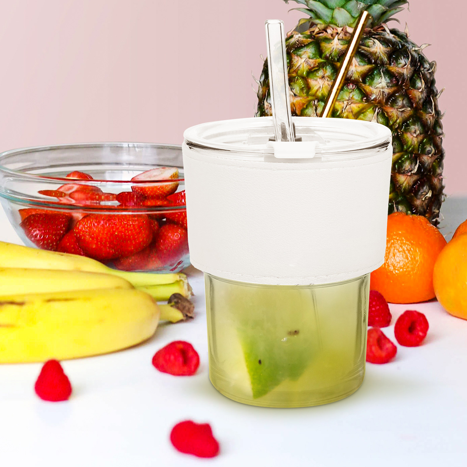 2 Buah Set Botol Jus Kaca deng - Reusable Straw ulasan dan harga