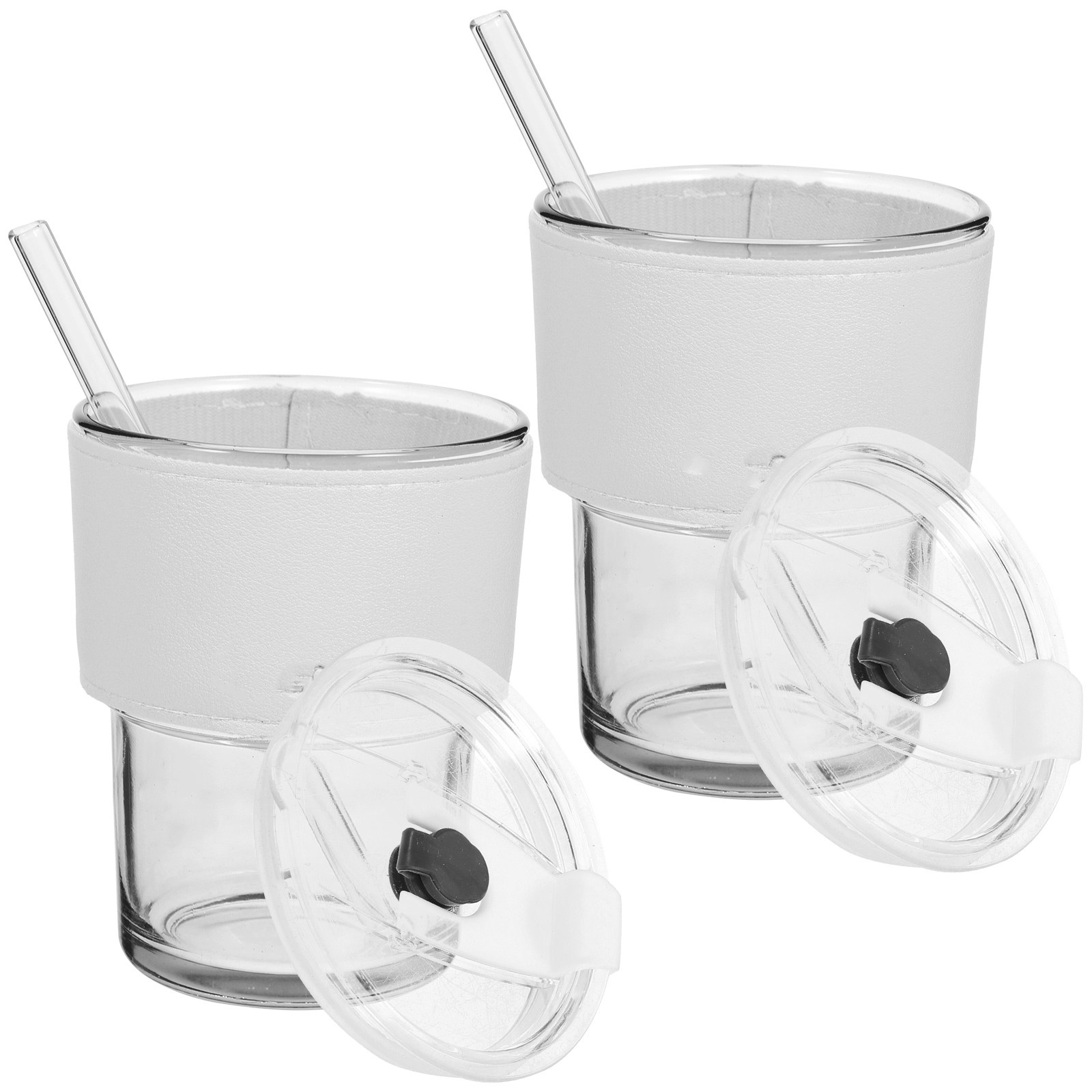 2 Buah Set Botol Jus Kaca deng - Reusable Straw ulasan dan harga