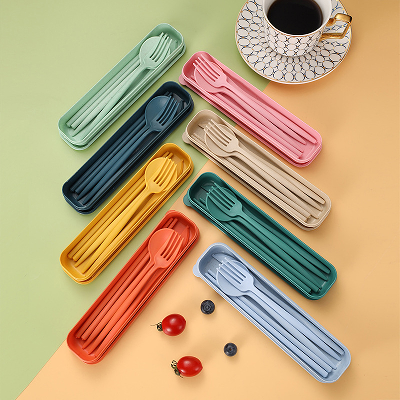 4 Buah/Set Peralatan Makan Por - Reusable Straw ulasan dan harga