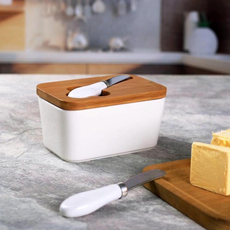 Piring mentega keramik sederha - Bamboo Cutlery ulasan dan harga