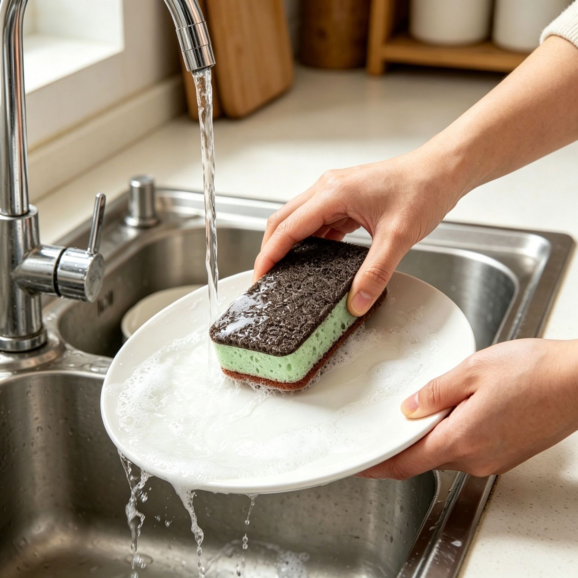 Spons Dapur Tebal Dua Sisi |   - Eco Sponge ulasan dan harga